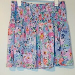 Lost + Wander Pastel Floral Mini Skirt